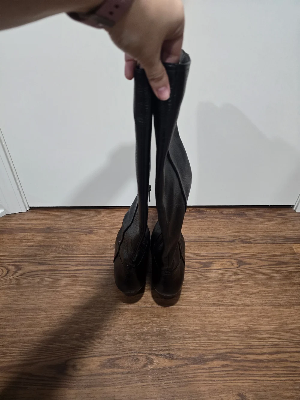 Johnston & Murphy Black Over-the-Knee Leather Boots